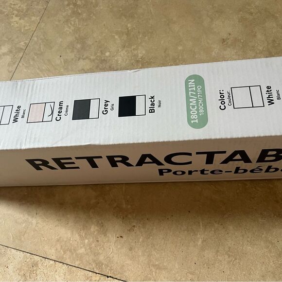 Momcozy Retractable Baby Gate Cream - Picture 7 of 7